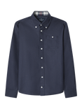 Hackett London Kids' Classic Fit Trim Flannel Shirt, Midnight Blue
