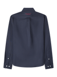 Hackett London Kids' Classic Fit Trim Flannel Shirt, Midnight Blue