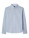 Hackett London Kids' Classic Fit Washed Oxford Shirt, Sky Blue