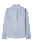 Hackett London Kids' Classic Fit Washed Oxford Shirt, Sky Blue