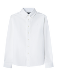 Hackett London Kids' Classic Fit Washed Oxford Shirt, Optic White