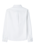 Hackett London Kids' Classic Fit Washed Oxford Shirt, Optic White