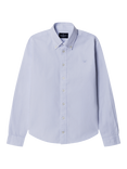 Hackett London Kids' Long Sleeve Striped Shirt, Sky Blue