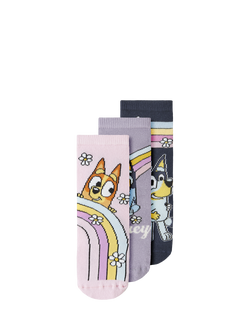 NAME IT Kids' Bluey Ankle Socks, Pack of 3, Pirouette, Pirouette