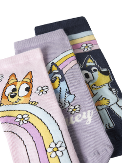 NAME IT Kids' Bluey Ankle Socks, Pack of 3, Pirouette - view 2, Pirouette