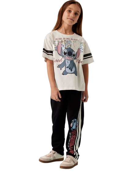 Name IT Kids' Lilo & Stitch T-Shirt, Cloud Dancer, Cloud Dancer