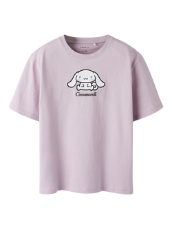 NAME IT Kids' Pure Cotton Hello Kitty T-Shirt, Dawn Pink, Dawn Pink