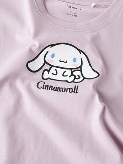 NAME IT Kids' Pure Cotton Hello Kitty T-Shirt, Dawn Pink - view 2, Dawn Pink