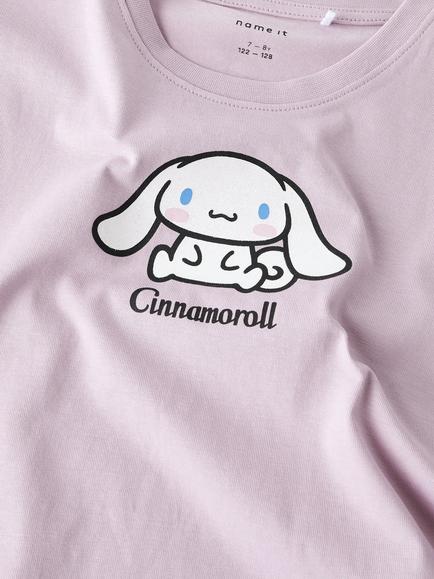 NAME IT Kids' Pure Cotton Hello Kitty T-Shirt, Dawn Pink - view 2, Dawn Pink