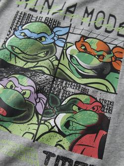 NAME IT Kids' Turtles T-Shirt, Grey Melange - view 2, Grey Melange