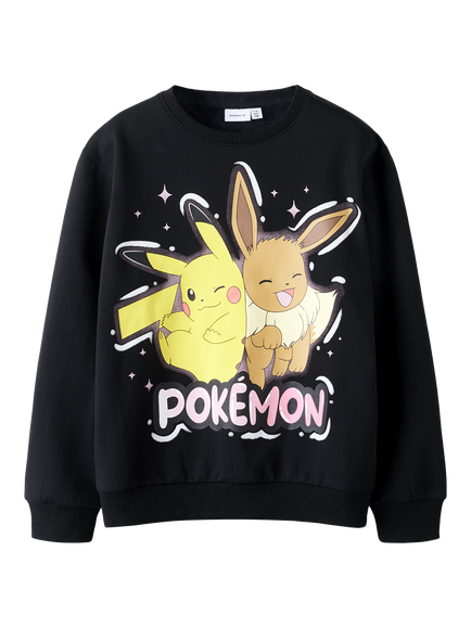 NAME IT Kids' Pokemon Sweatshirt, Black, Black