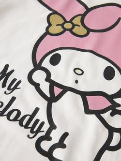 NAME IT Kids' Hello Kitty T-Shirt, Cloud Dancer - view 2, Cloud Dancer