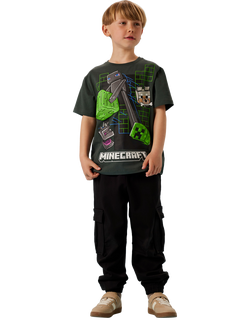 NAME IT Kids' Minecraft Graphic T-Shirt, Urban Chic, Urban Chic