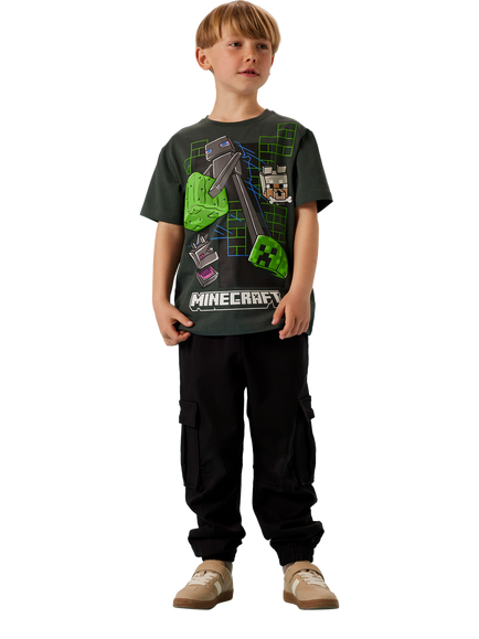 NAME IT Kids' Minecraft Graphic T-Shirt, Urban Chic, Urban Chic