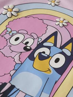 NAME IT Cotton Rich Long Sleeve Bluey Print Top, Pirouette - view 2, Pirouette