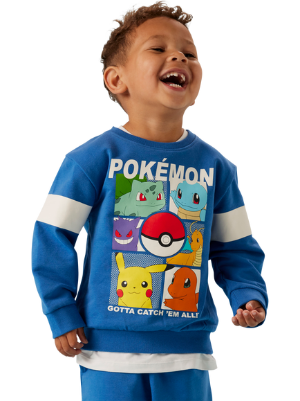 Name IT Kids' Pokémon Sweatshirt, Delft, Delft