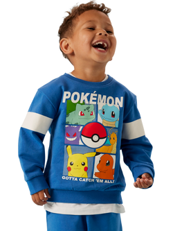 Name IT Kids' Pokémon Sweatshirt, Delft - view 2, Delft