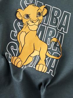 NAME IT Kids' Pure Cotton Long Sleeved Simba Top, Urban Chic - view 2, Urban Chic