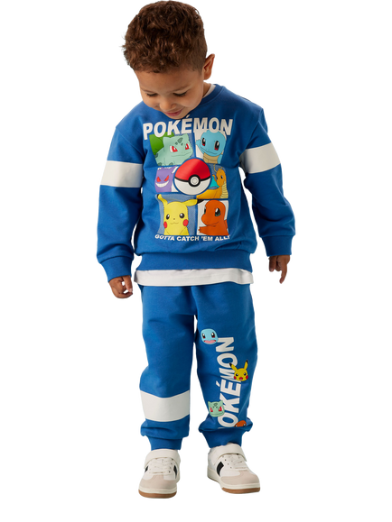 NAME IT Kids' Pokemon Jogging Bottoms, Delft - view 2, Delft