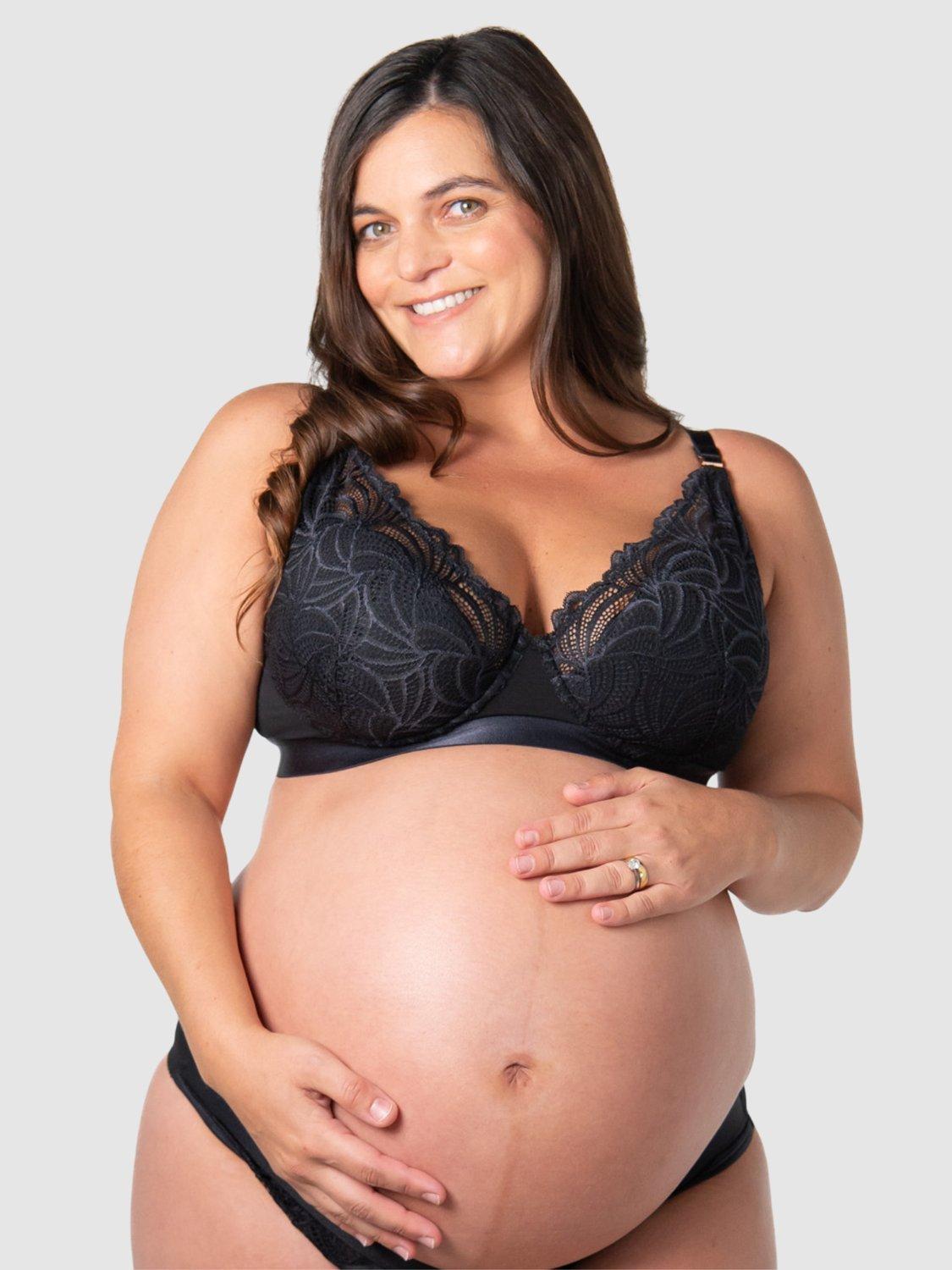 Product image 7 of 7, which shows Hotmilk Warrior Plunge 2.0 Nursing Bra, Black, 32B