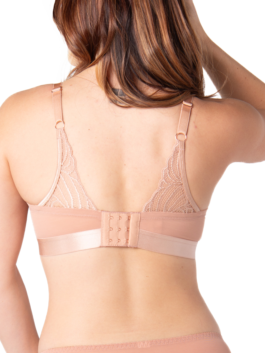 Product image 6 of 7, which shows Hotmilk Warrior Plunge 2.0 Nursing Bra, Bronze, 32B
