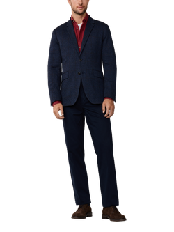 Hackett London Prince Of Wales Check Knit Blazer, Midnight Blue - view 2, Midnight Blue