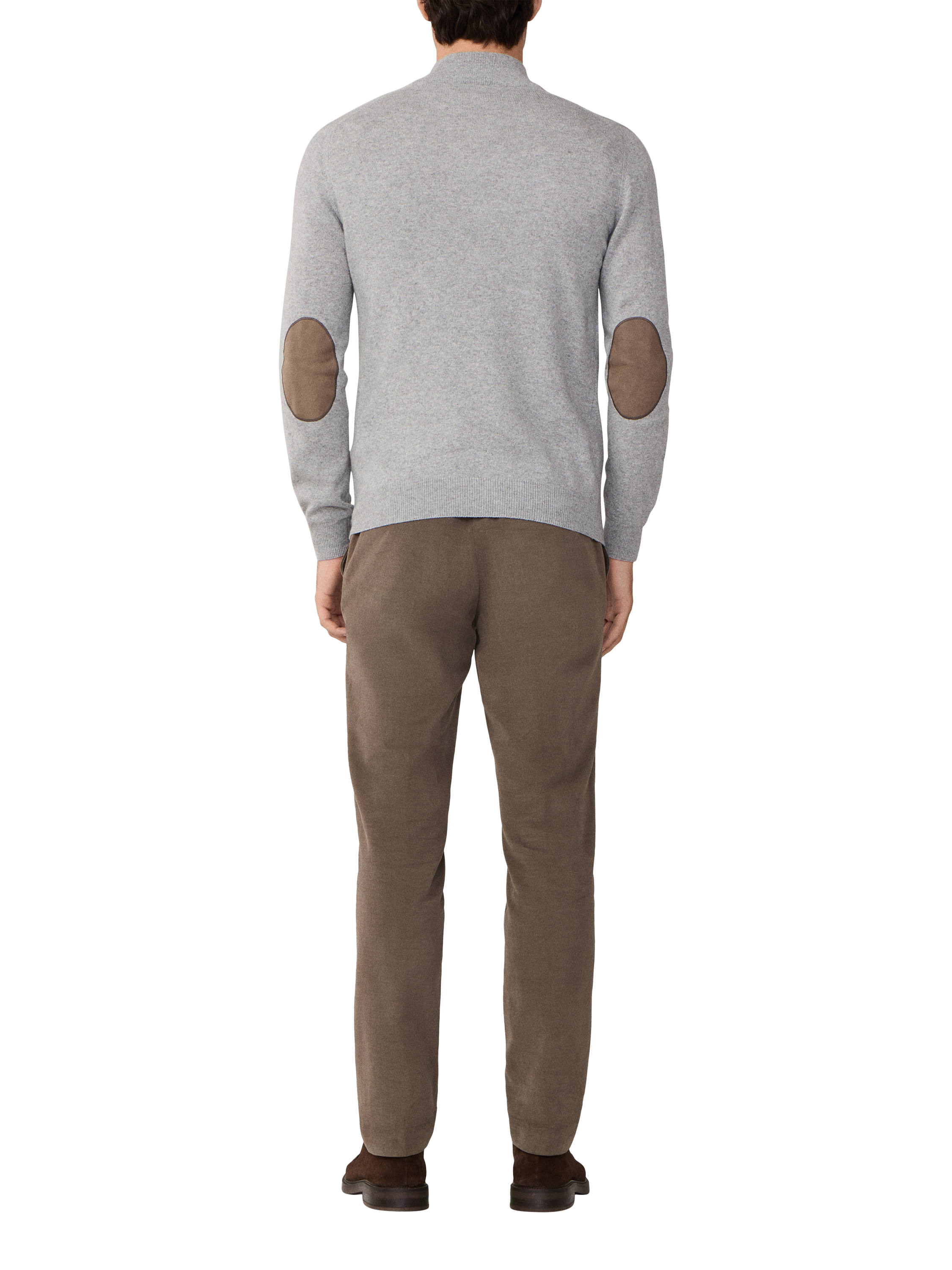Product image 3 of 7, which shows Hackett London Zip Neck Sweater, Metal Grey, XS