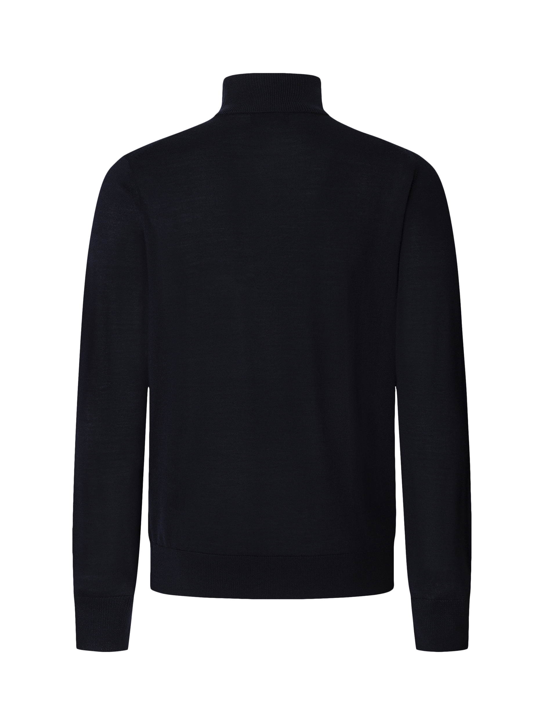 Product image 6 of 6, which shows Hackett London Merino Wool Silk Blend Roll Neck Jumper, Midnight Blue, XXL
