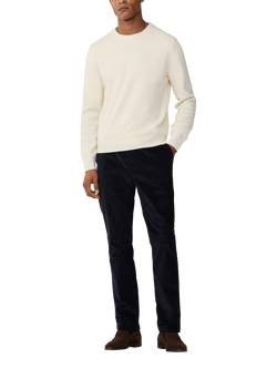 Hackett London Pure Wool Crew Neck Jumper - view 2, Off White