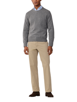 Hackett London Pure Wool Crew Neck Jumper - view 2, Metal Grey