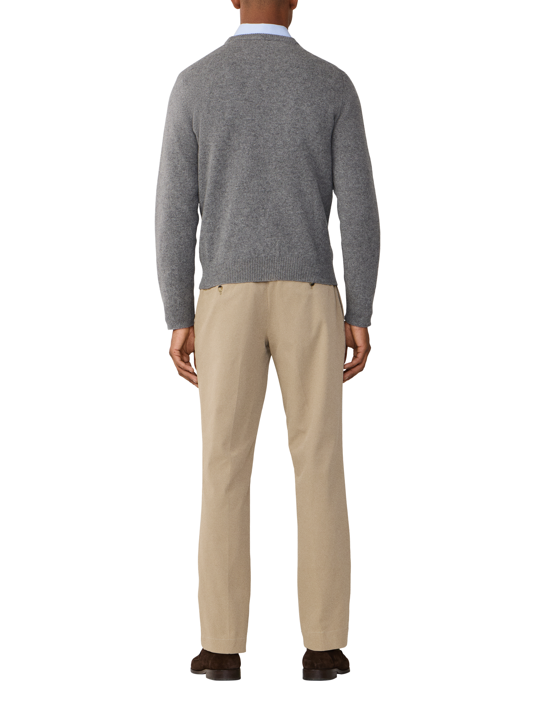 Product image 3 of 7, which shows Hackett London Pure Wool Crew Neck Jumper, Metal Grey, XS