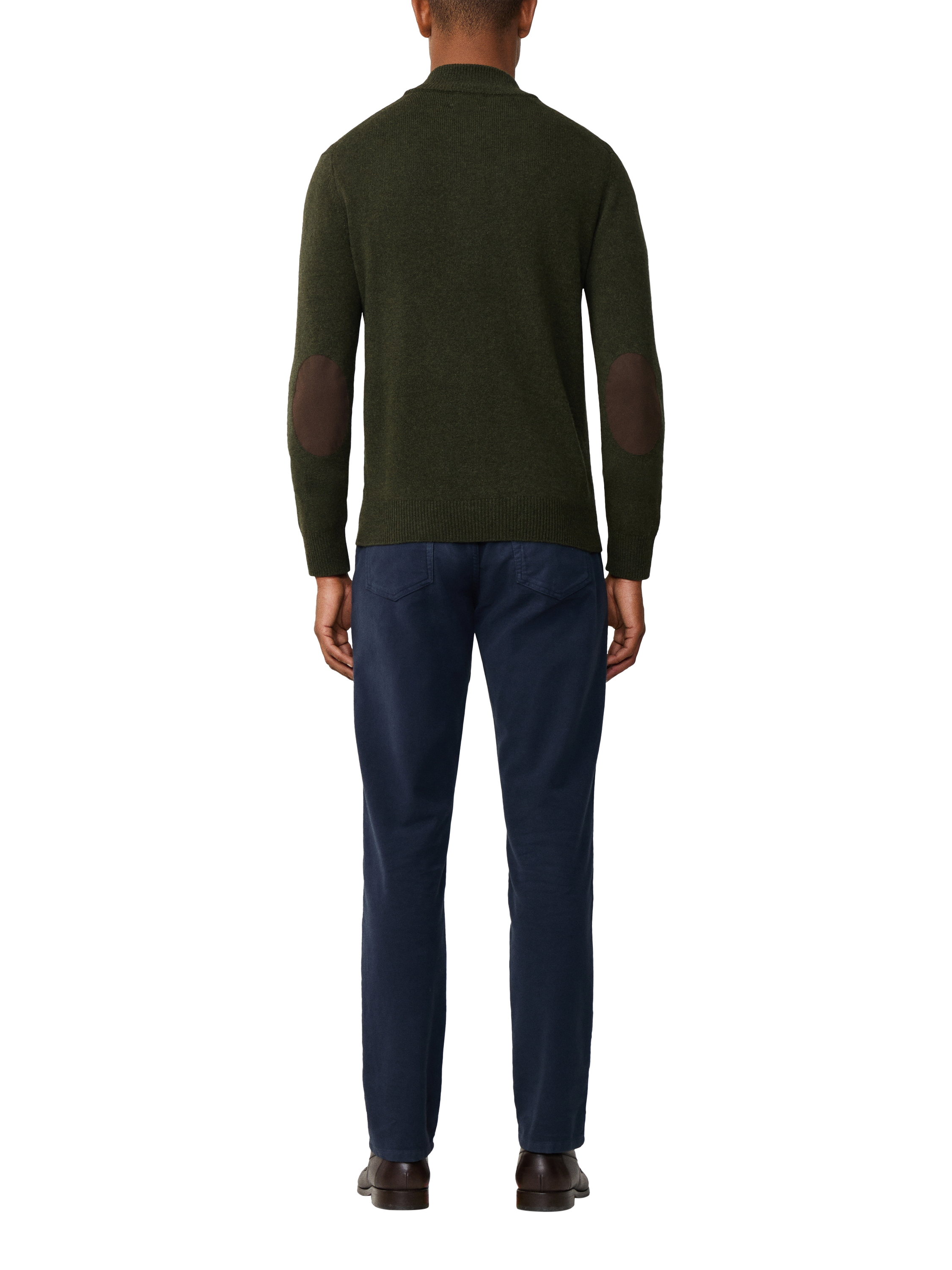 Product image 3 of 8, which shows Hackett London Pure Wool High Neck Zipped Cardigan, Hunter Green, XXXL