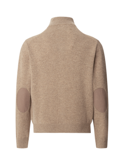 Hackett London Lambswool Full-Zip Cardigan, Malt Beige - view 2, Malt Beige