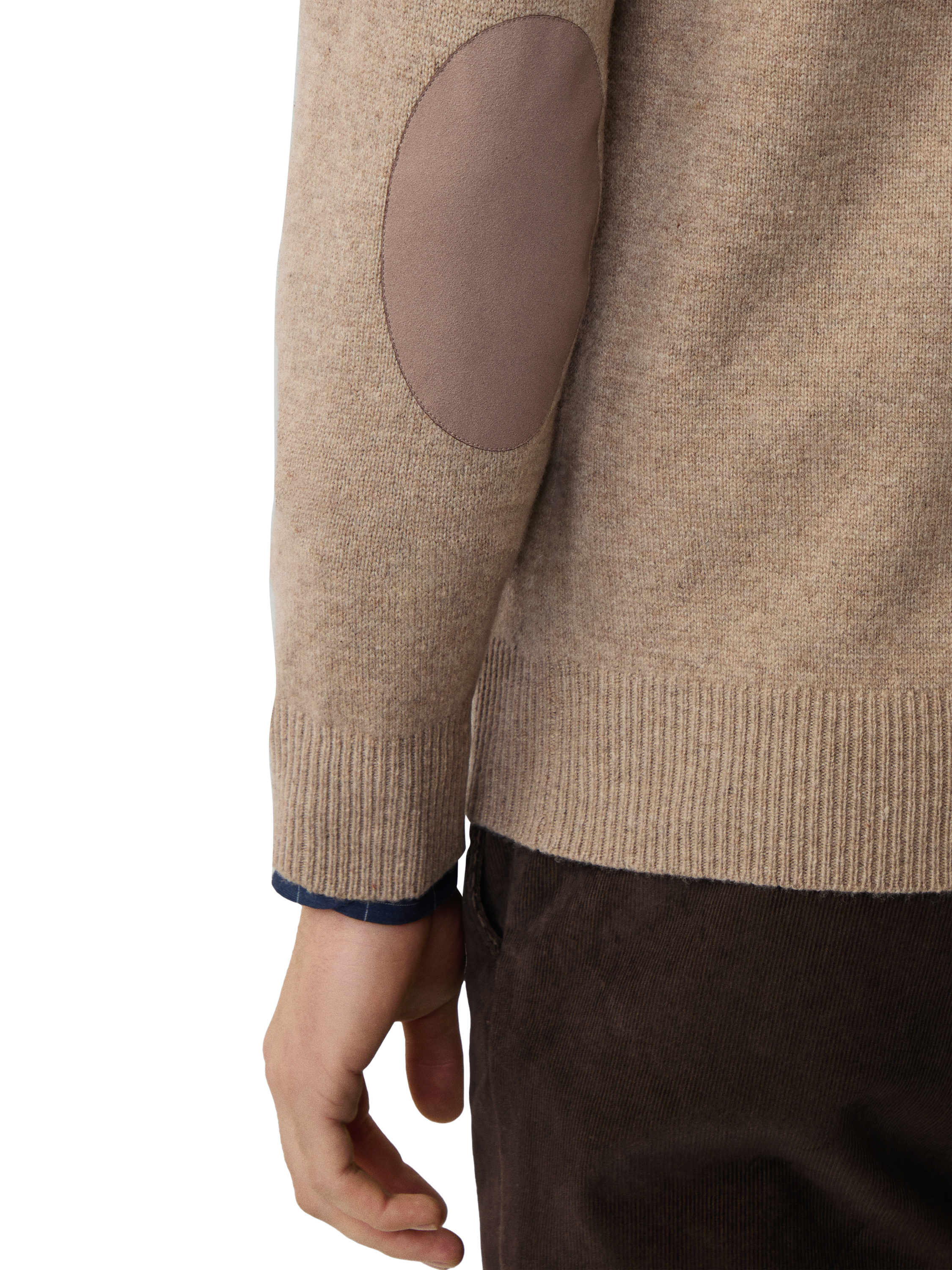 Product image 5 of 7, which shows Hackett London Lambswool Full-Zip Cardigan, Malt Beige, XXXL