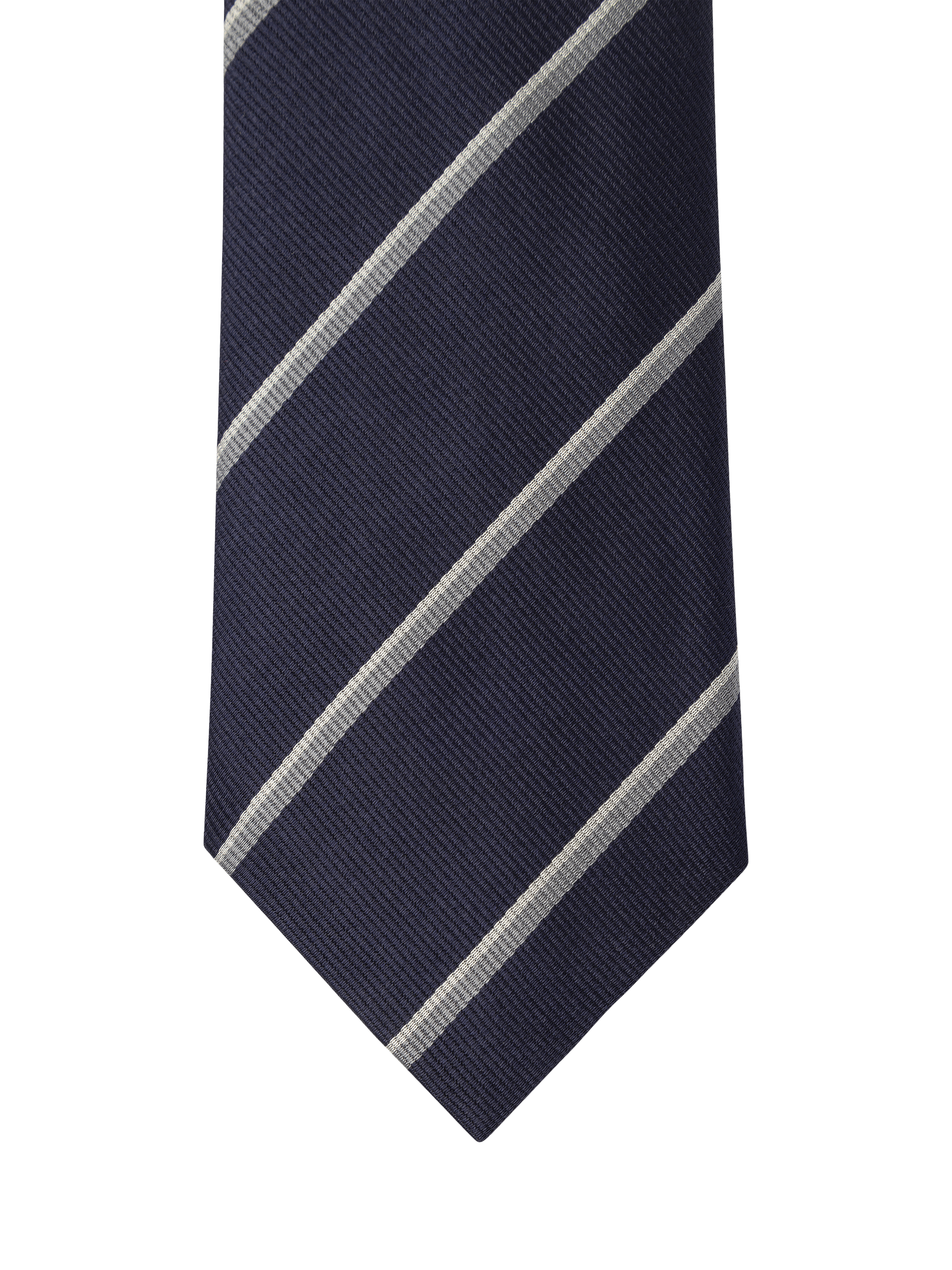 Product image 4 of 4, which shows Hackett London Silk Stripe Tie, Ink Blue