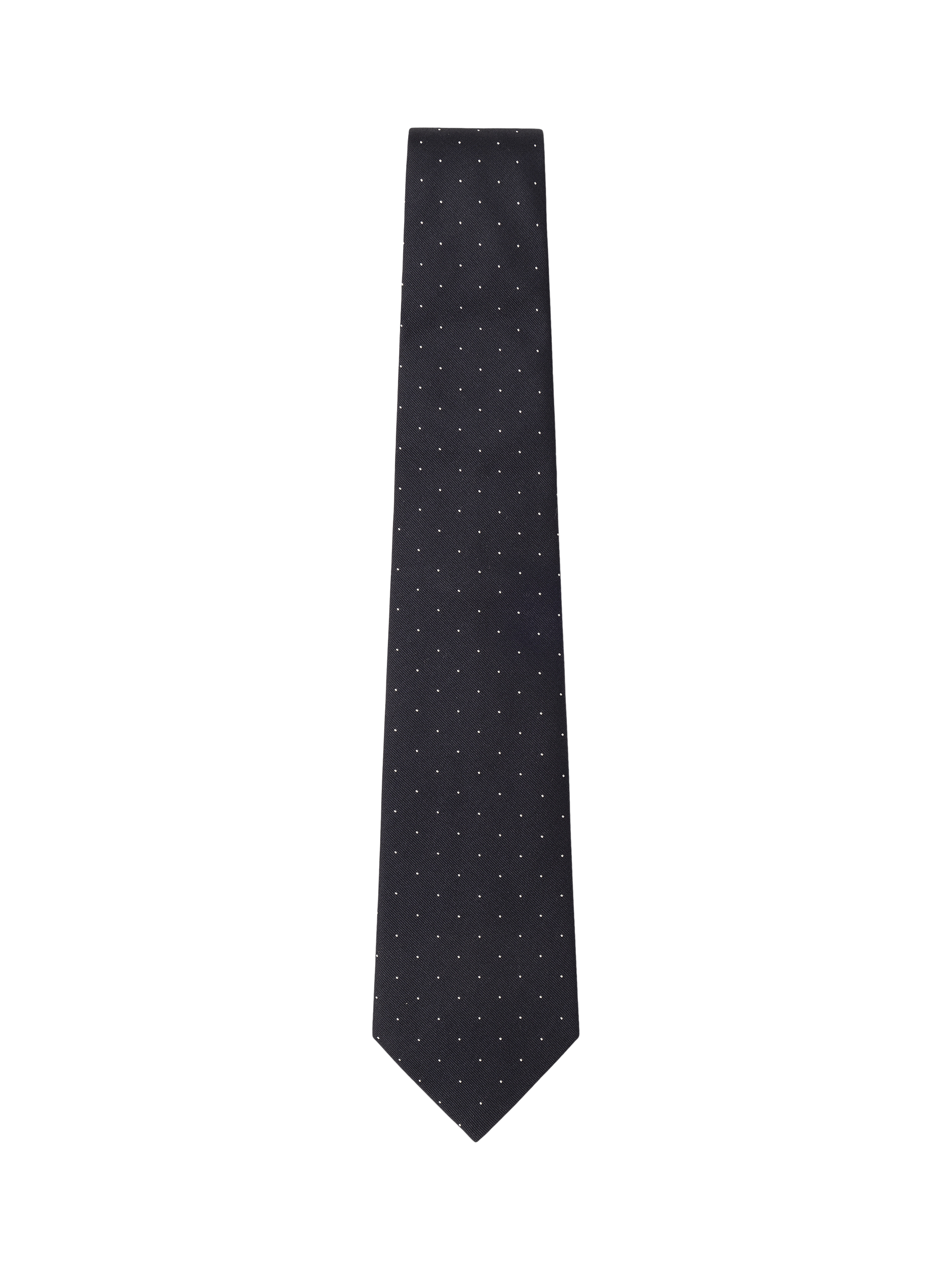 Product image 1 of 4, which shows Hackett London Silk Polka Dot Tie, Navy