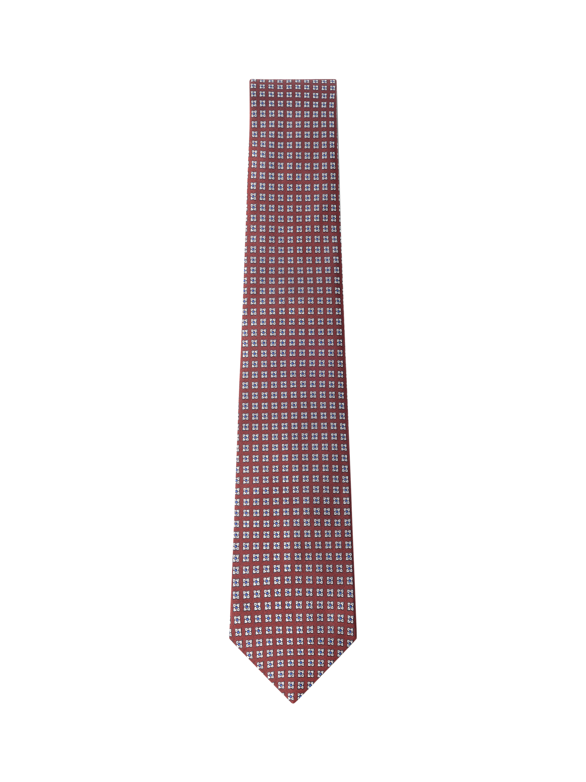 Product image 1 of 4, which shows Hackett London Floral Silk Tie, Burgundy Red, One Size