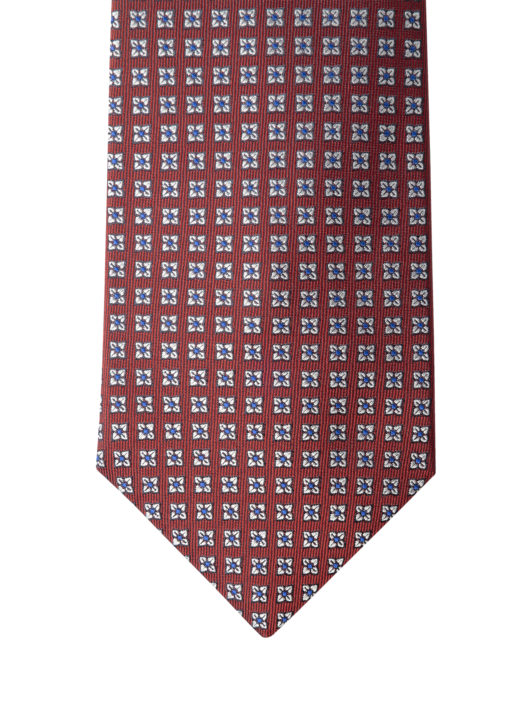 Product image 4 of 4, which shows Hackett London Floral Silk Tie, Burgundy Red, One Size