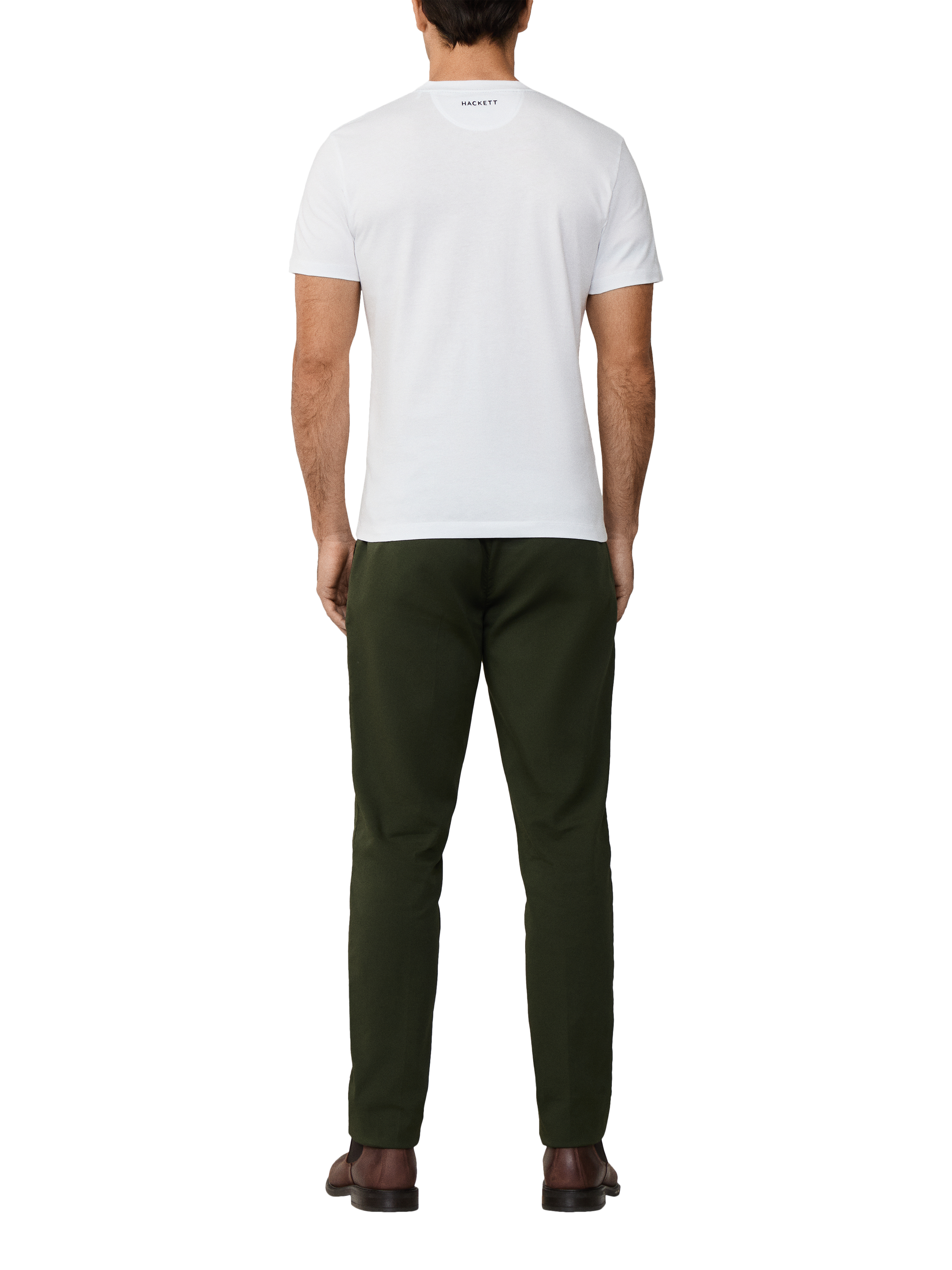 Product image 3 of 5, which shows Hackett London Crew Neck Short Sleeve T-Shirt, Optic White, XXL