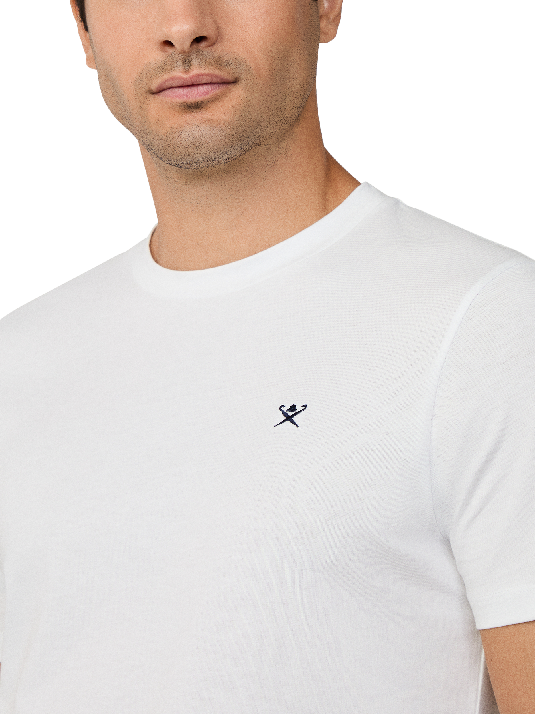 Product image 4 of 5, which shows Hackett London Crew Neck Short Sleeve T-Shirt, Optic White, XXL