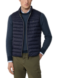 Hackett London Ultra Lightweight Baffle Quilted Gilet, Midnight Blue