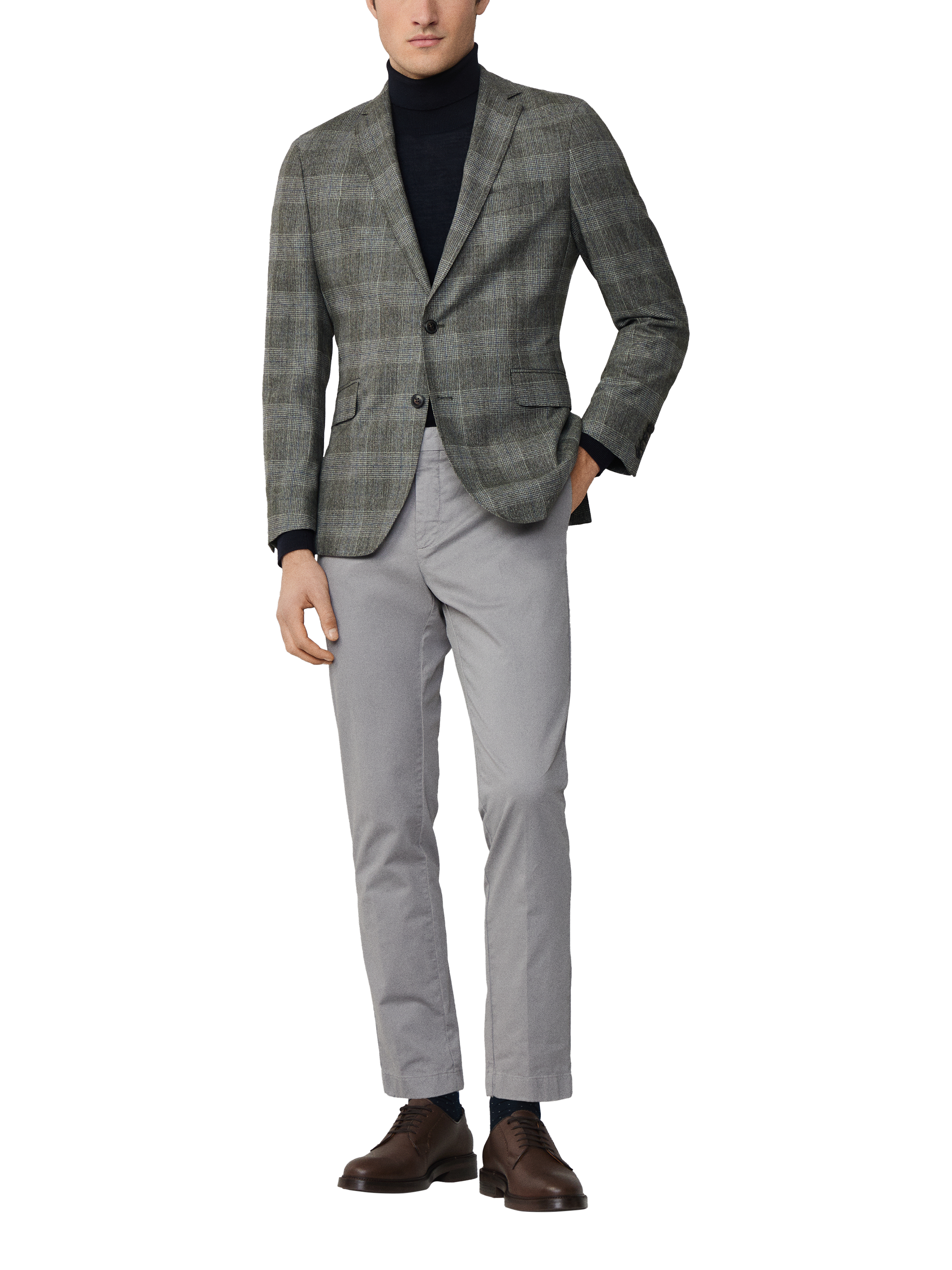Product image 2 of 6, which shows Hackett London Cotton Blazer, Cargo Green, 36