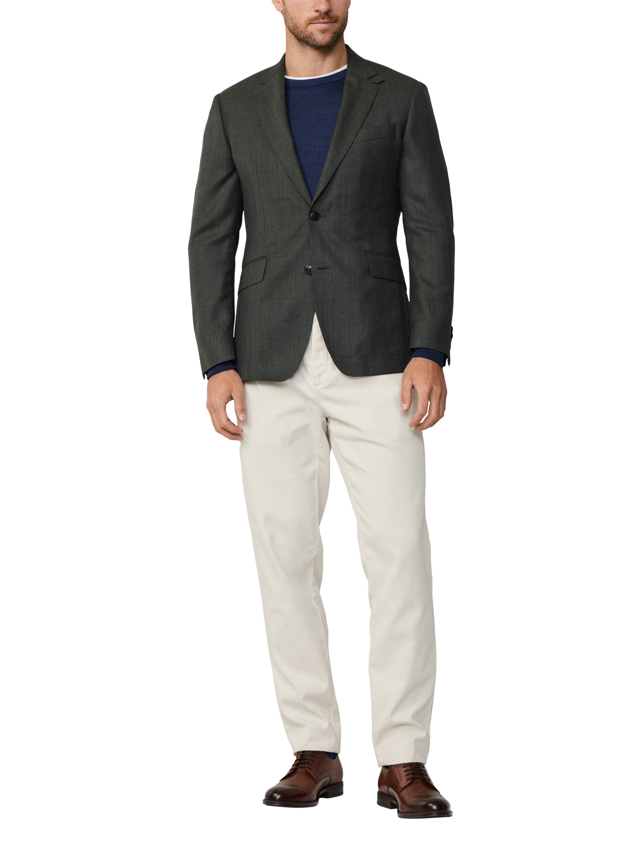 Product image 2 of 8, which shows Hackett London  Chiltern Block Blazer, Cargo Green, 36