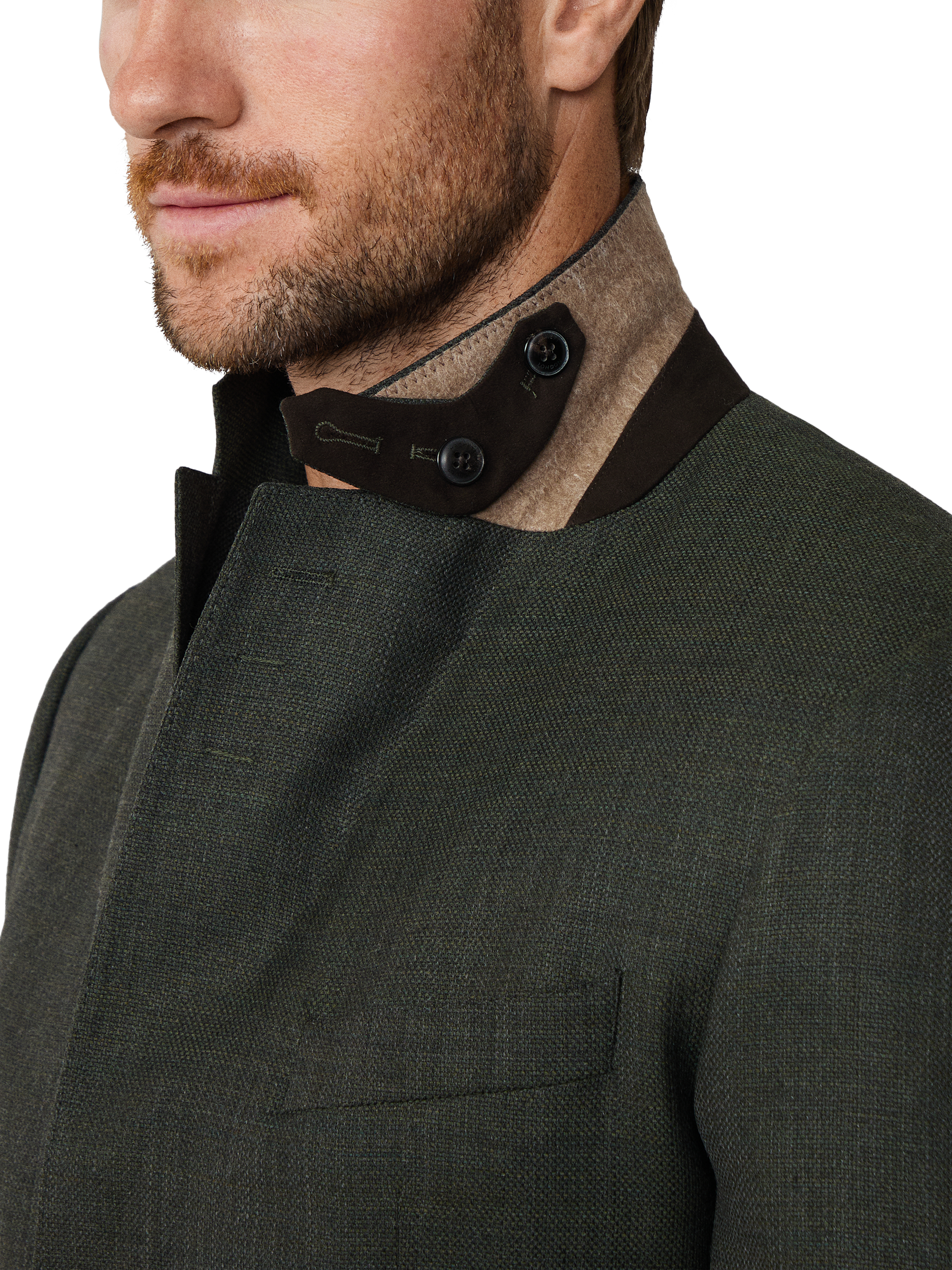 Product image 4 of 8, which shows Hackett London  Chiltern Block Blazer, Cargo Green, 36