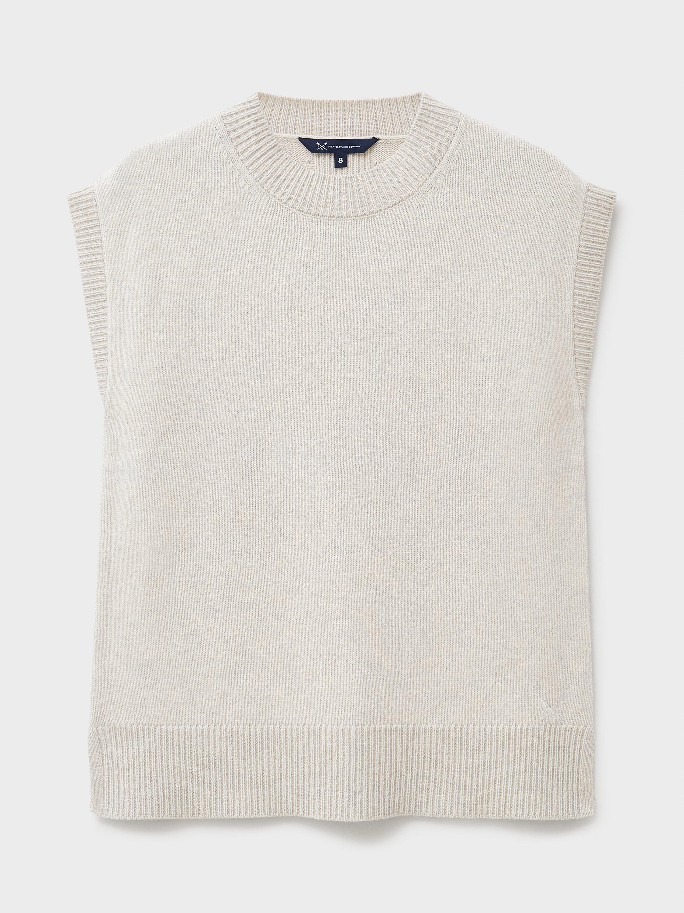 Product image 5 of 5, which shows Crew Clothing Harmony Wool Rich Tank Top, Light Grey, 8