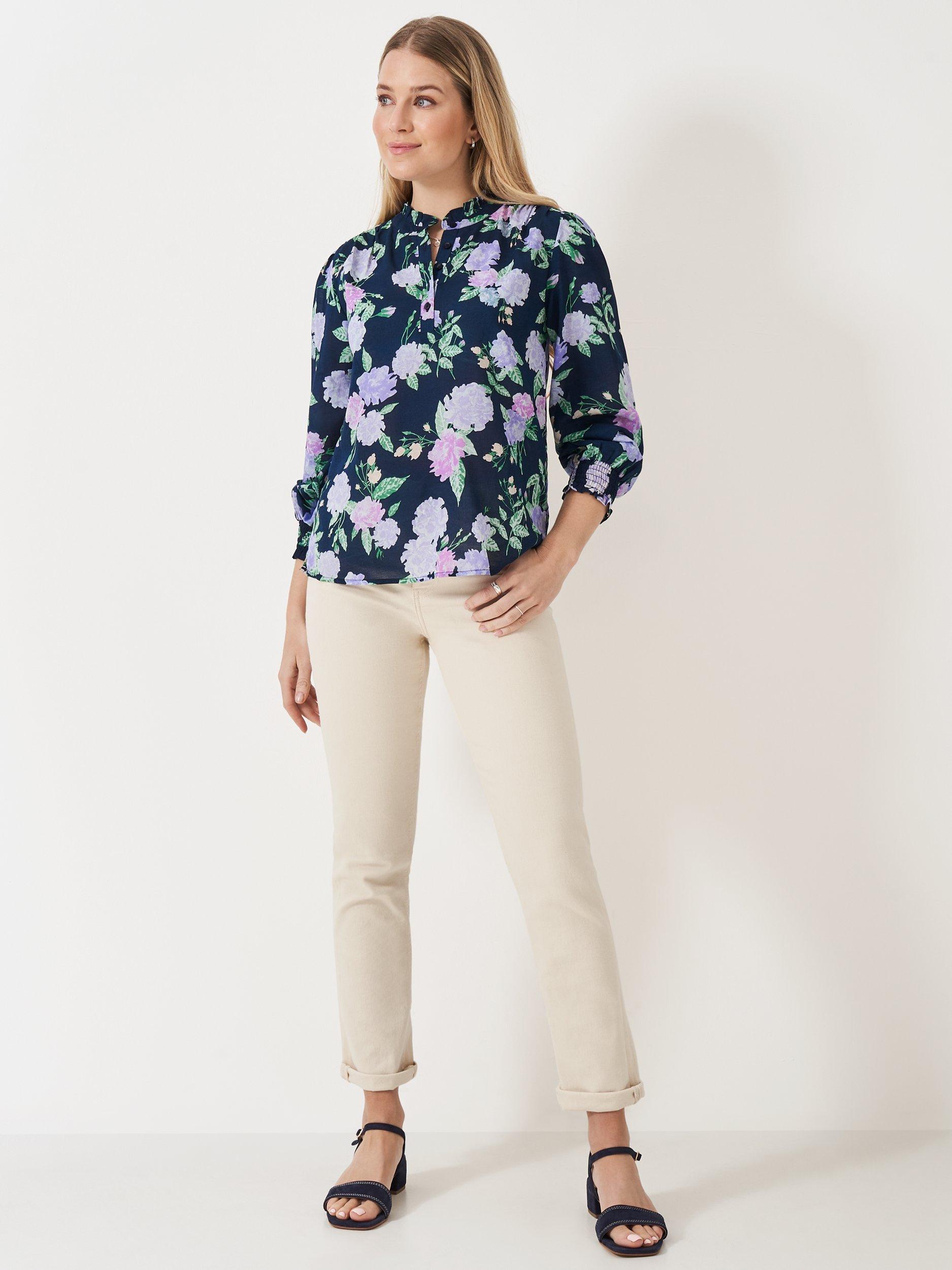 Product image 3 of 5, which shows Crew Clothing Bree Floral Top, Multi, 10