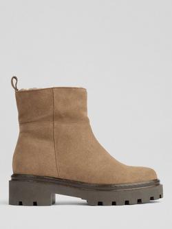 L.K.Bennett Josie Leather Ankle Boots, Mushroom