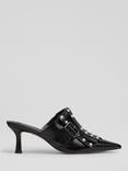 L.K.Bennett Atty Leather Stiletto Heel Open Court Shoes, Black