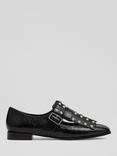 L.K.Bennett Zig Leather Loafers, Black