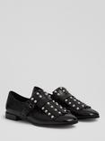 L.K.Bennett Zig Leather Loafers, Black